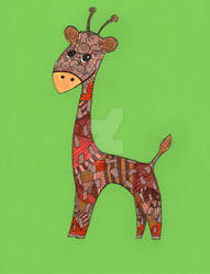 Zentangle Giraffe022