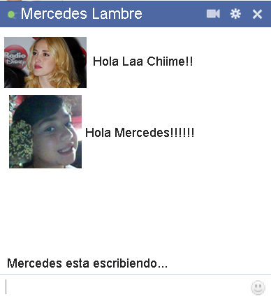 Chat falso de Mercedes Lambre