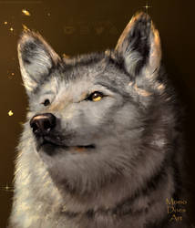 Wolf Portrait by MomoDoesArts