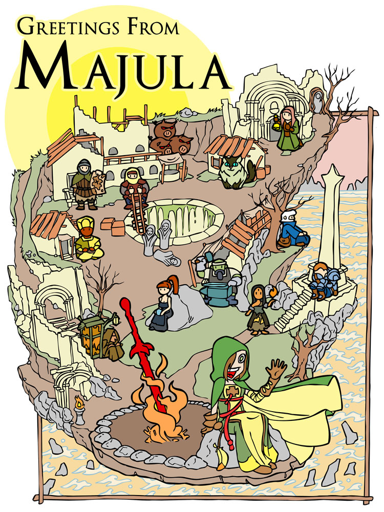 DS2 - Greetings From Majula Map by jdeberge on DeviantArt