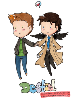 Chibi Destiel Lovin'