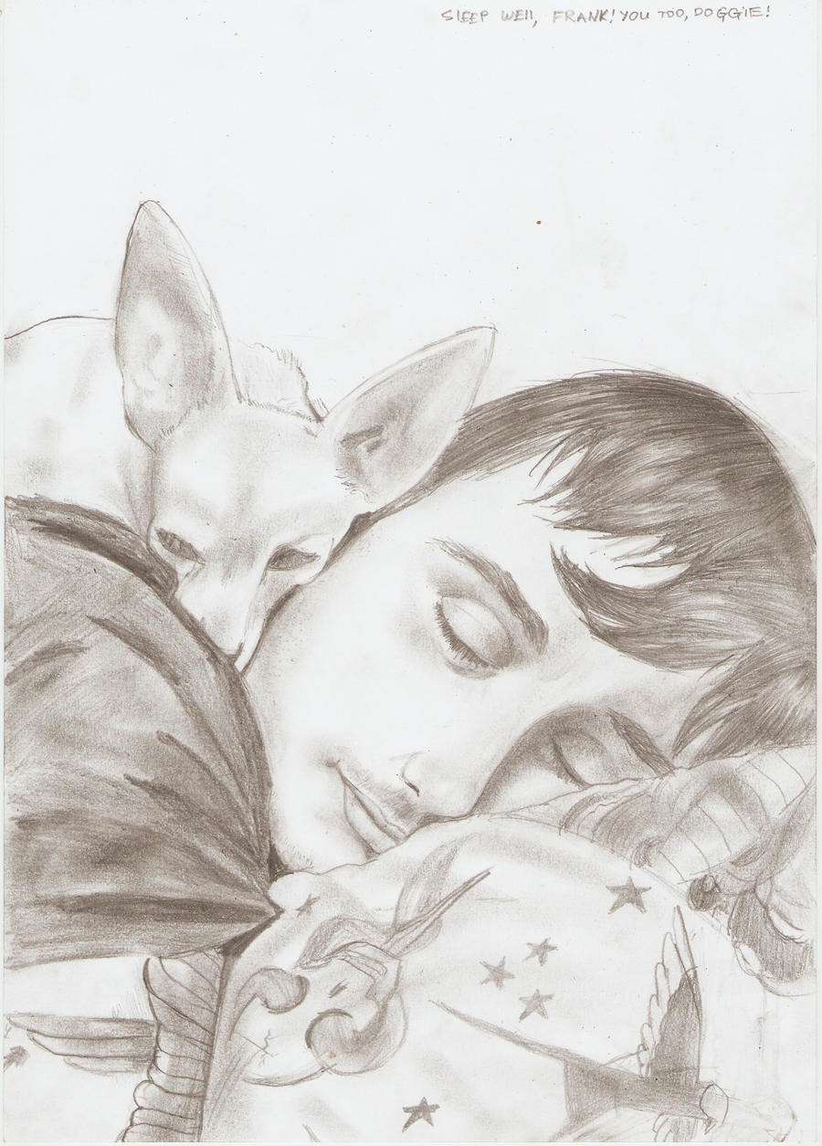 Frank Iero and dog portrait