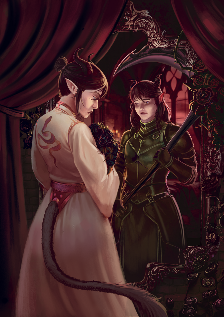 Tithe Kaye cover book illutration for @talesbykhala by skechtman on DeviantArt