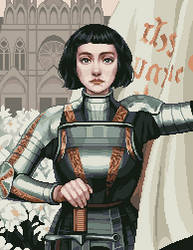 Joan of Arc in pixel art