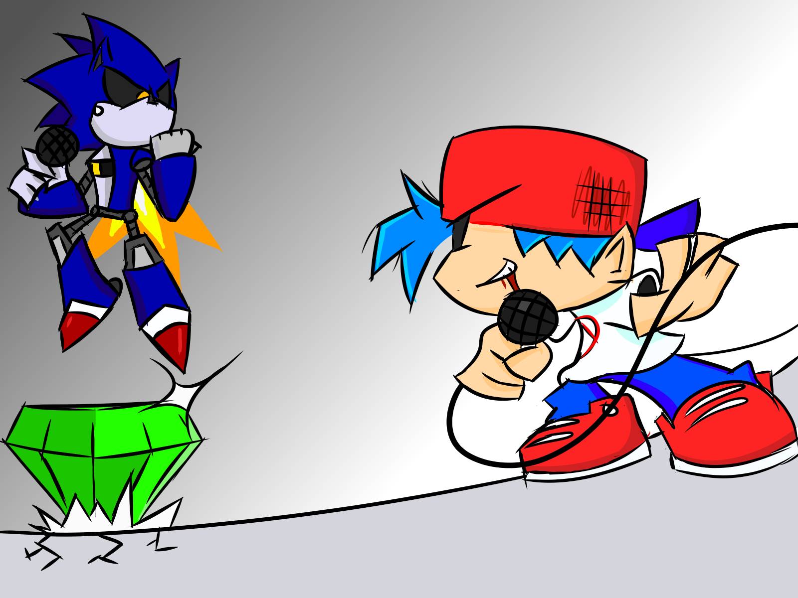 FnF V.S Mecha Sonic by GVoltage07 on DeviantArt