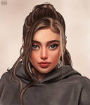 Girl portrait-Digital painting #13 by alimfartwork2