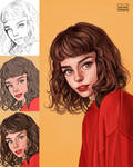 Girl portrait: Digital painting by alimfartwork2