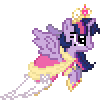 Princess Twilight flying (coronation dress)
