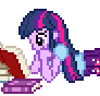 Equestria Girls - Twilight Sparkle reading (left)