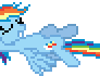 Rainbow Dash swimming