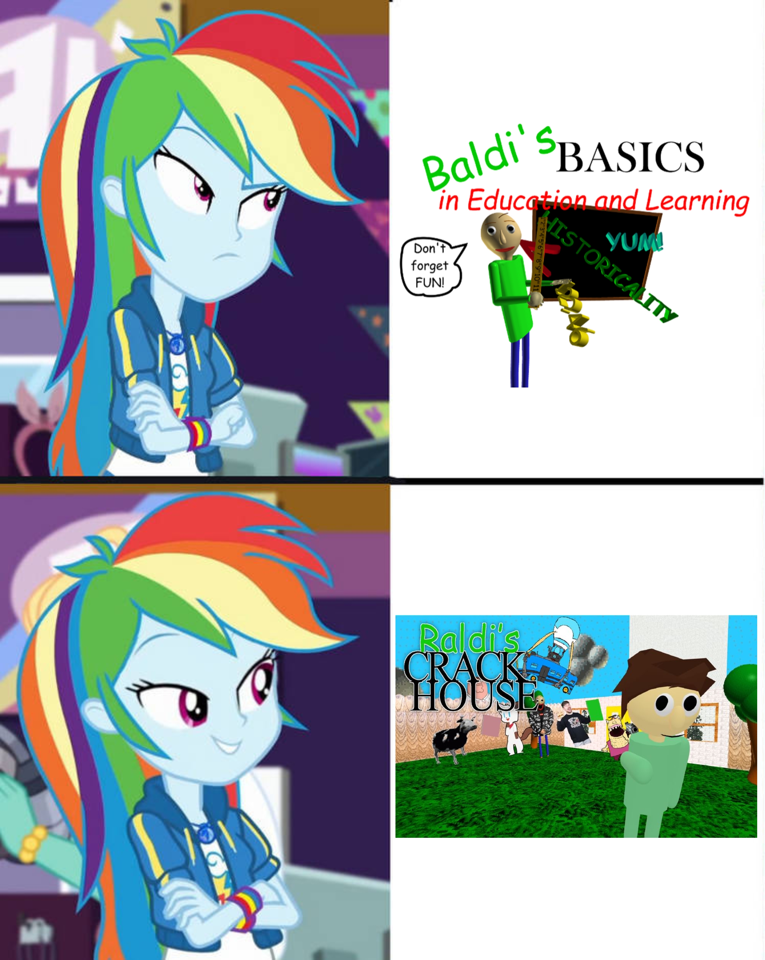 Wallpaper Raldi Rainbow dash prefers Raldi's Crackhouse by Fapo3 on DeviantArt