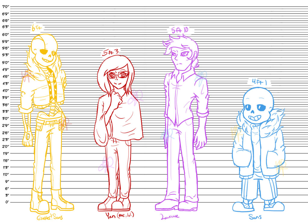 Height Comparison by YanderePrime on DeviantArt