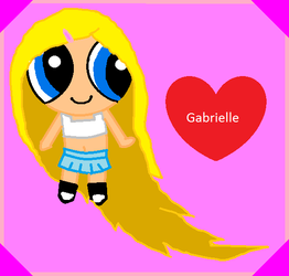 Gabrielle in Power puff girl form