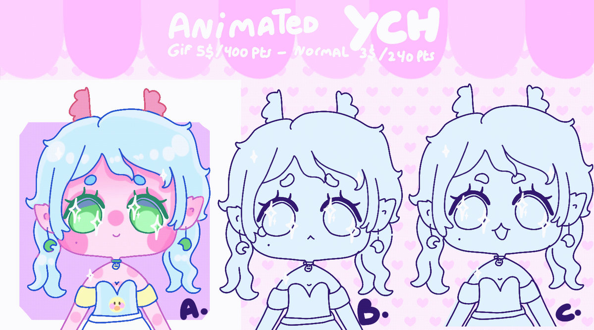 Animated YCH 1 / CLOSED / Set Price by PetiteGabou on DeviantArt