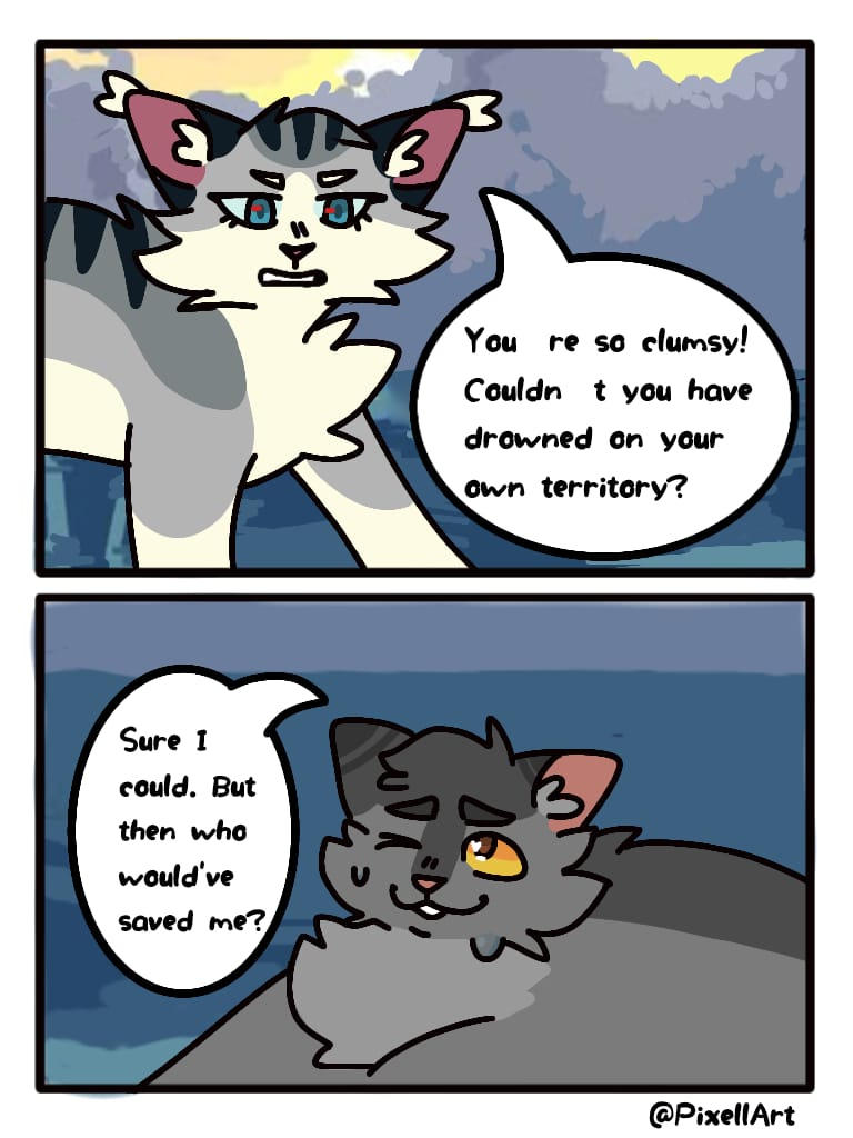 Silverstream and Graystripe//They are so cute! by Shadowwingarts on ...