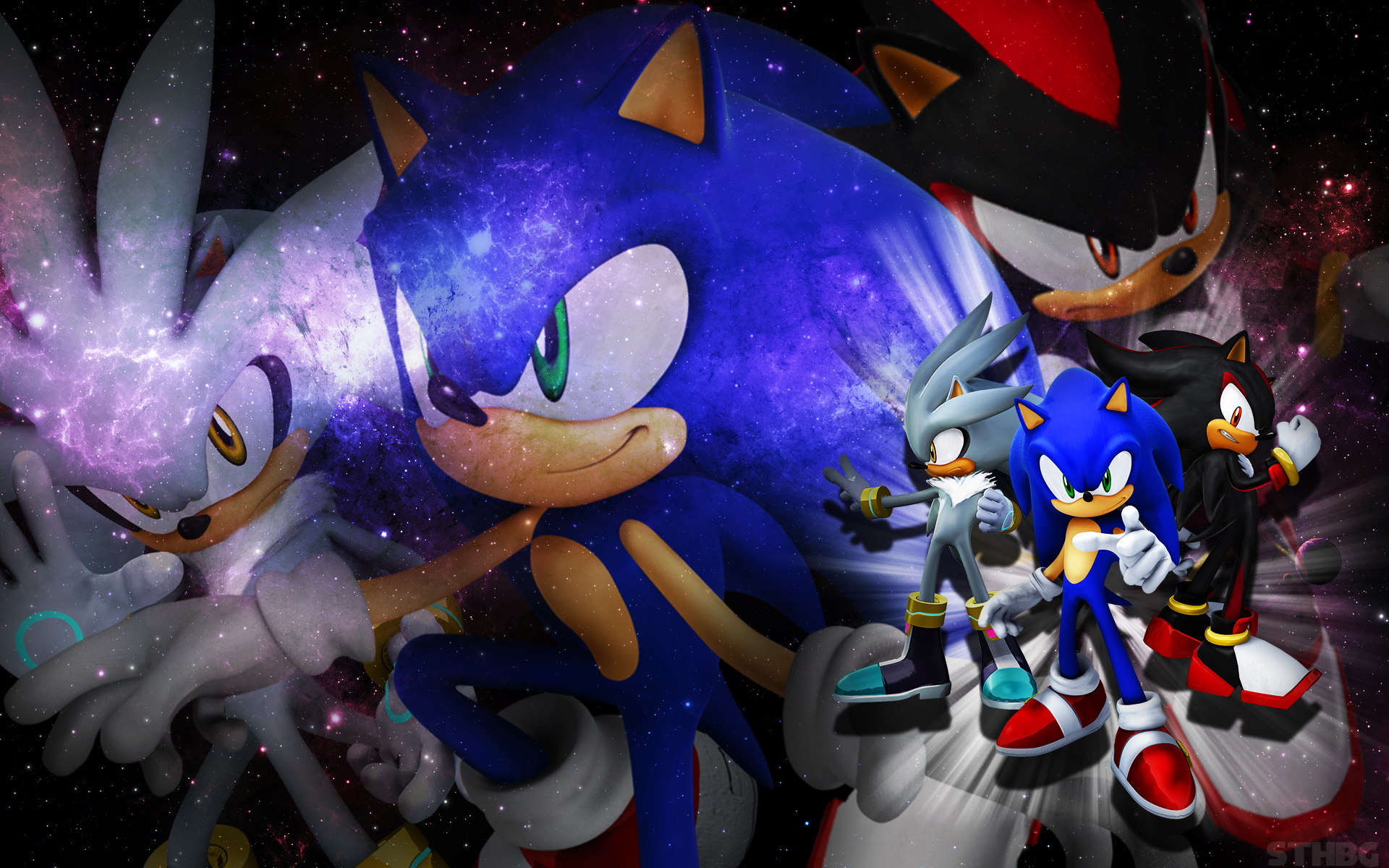 Sonic,Shadow And Silver Wallpaper by SonicTheHedgehogBG on DeviantArt