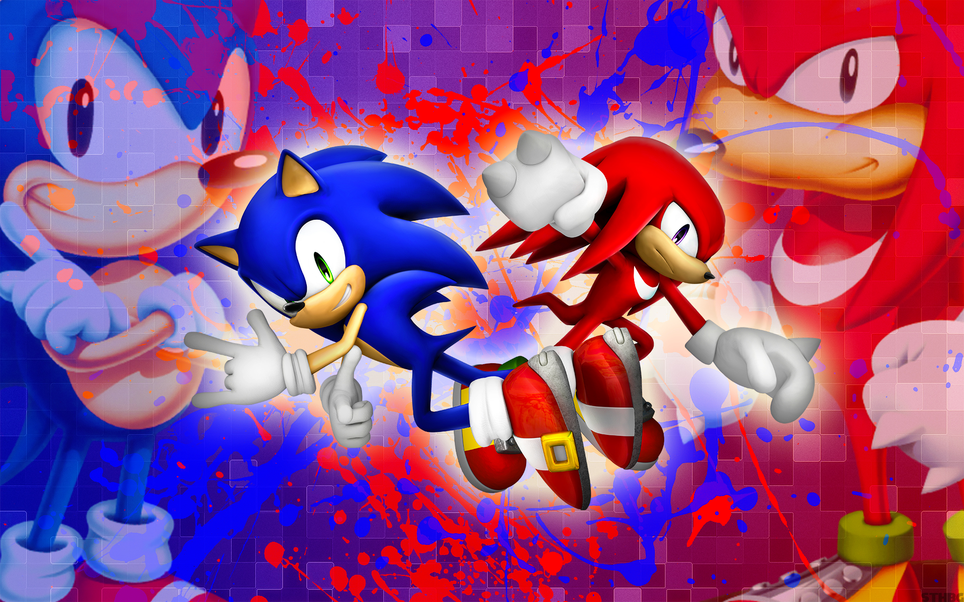 Sonic And Knuckles - Wallpaper by SonicTheHedgehogBG on DeviantArt