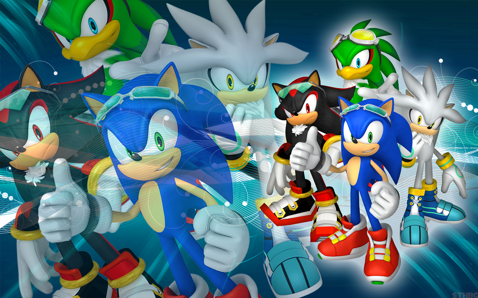 Sonic, Shadow, Silver And Jet - SFR - Wallpaper