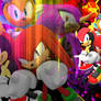 Knuckles, Mighty, Ray And Espio - Wallpaper