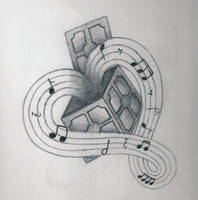 Music=Love Tattoo Design