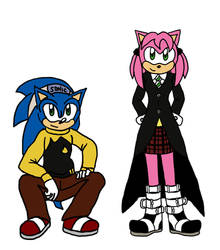 Soul Eater x Sonic AU - Sonic and Amy