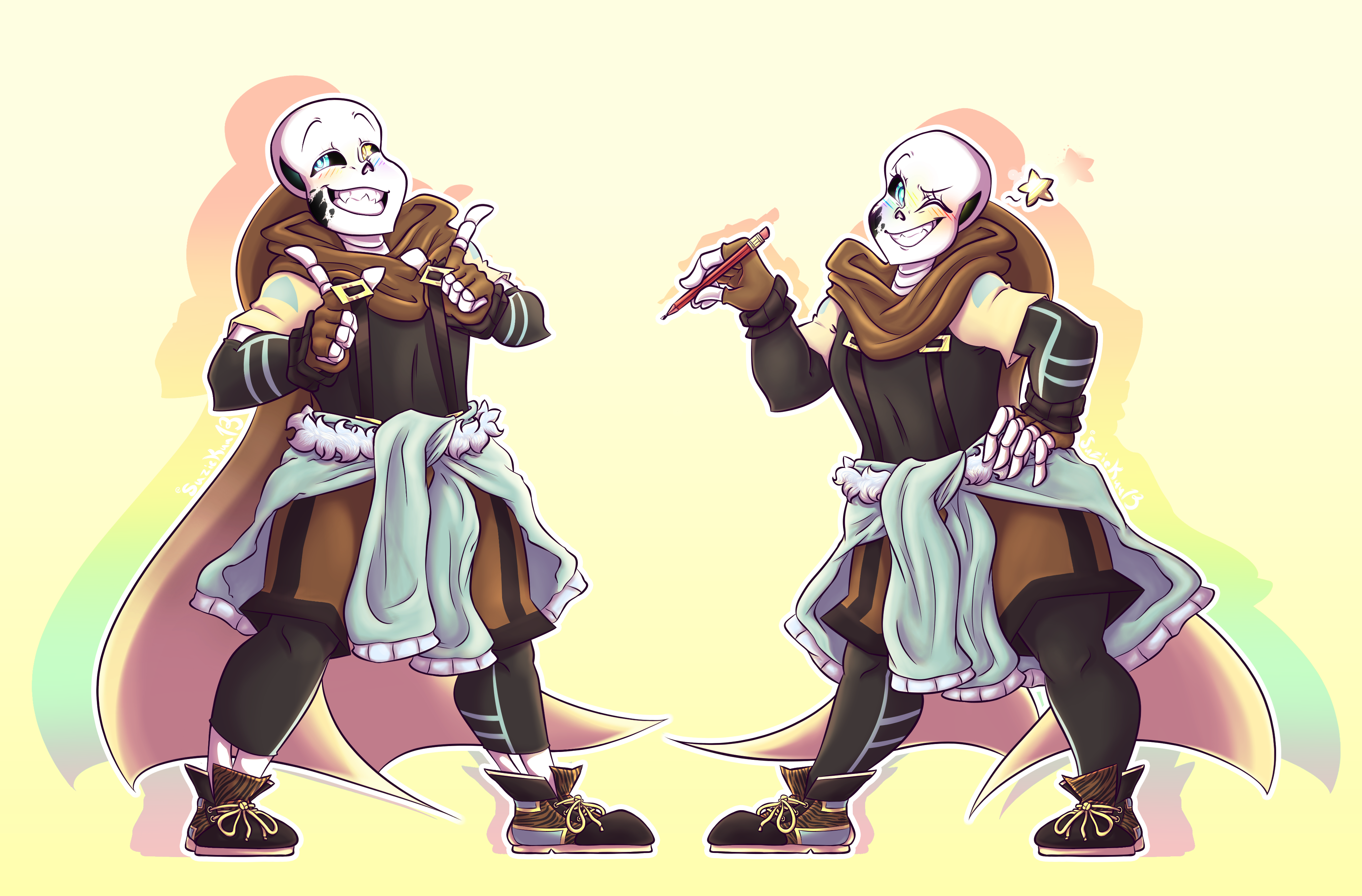 Ink Sans (Genderbent Comparison) by SuzieKuu13 on DeviantArt