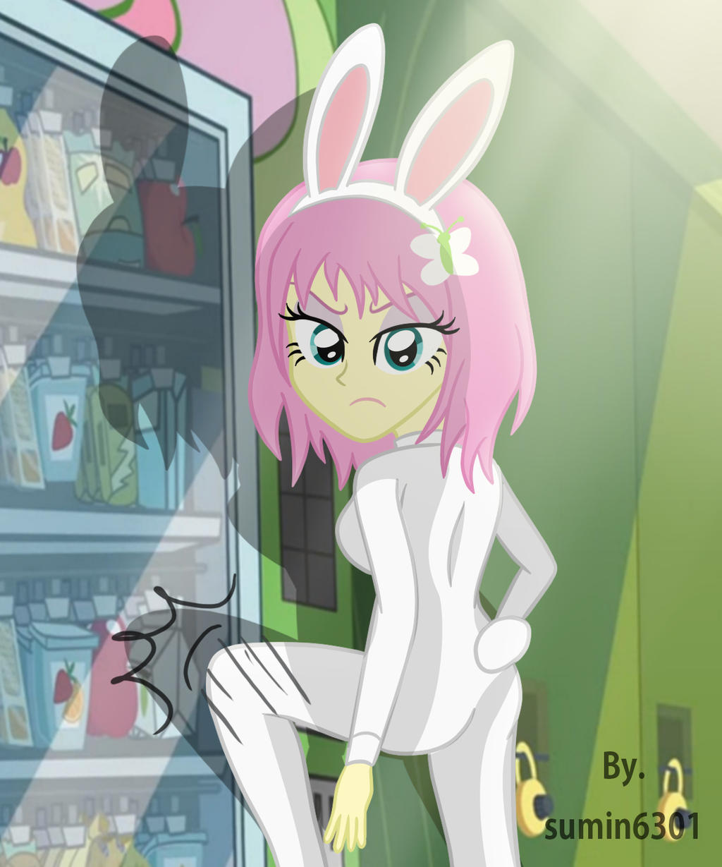 FlutterShy - Rabbit suit - 3 by sumin630 on DeviantArt