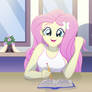 Fluttershy - Studying.