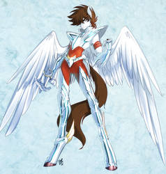 Anthro Bronzesaint Pegasus