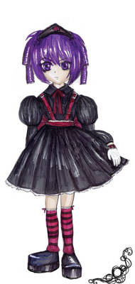 purple haird lolita