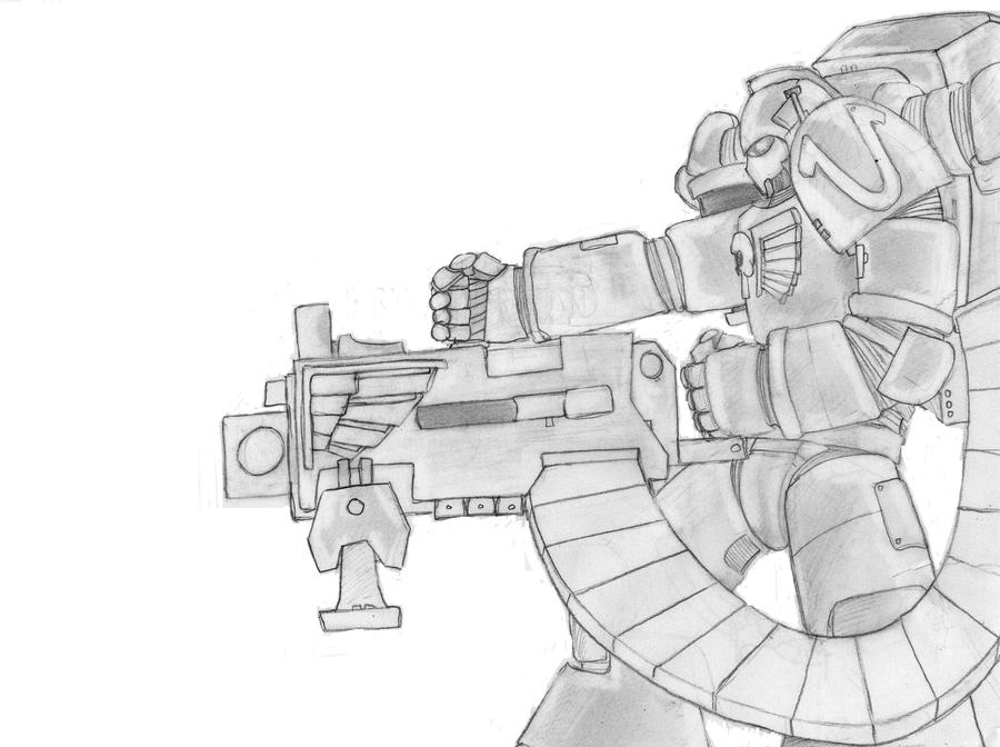 Heavy bolter marine