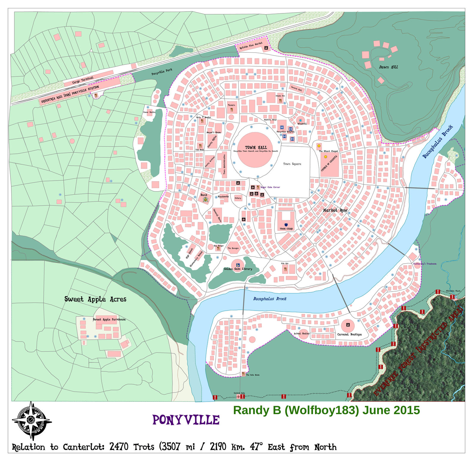 PONYVILLE AREA MAP