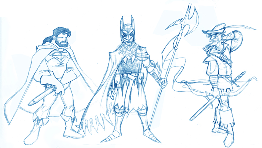 Ye Olde JLA sketches -part 1-