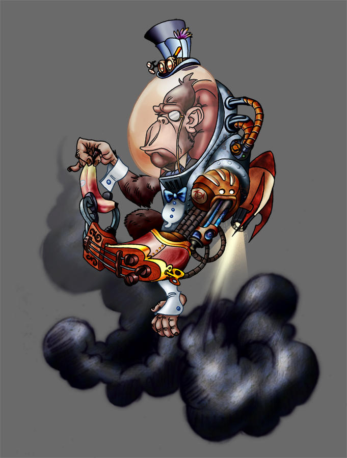 Chimp Punk Steampunk space-chimp by borogove13 on DeviantArt