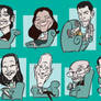 The LVNGRM caricatures