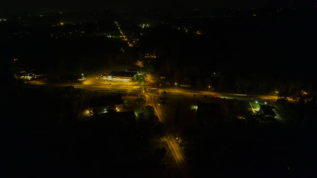 Night time highway view.