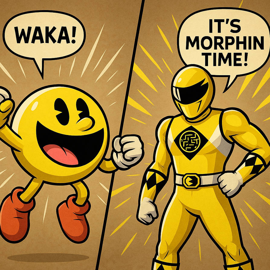 Pacman Rangers Fc PAC-MAN morph into Yellow Ranger by RSK000 by slammysupermunchie43 on ...