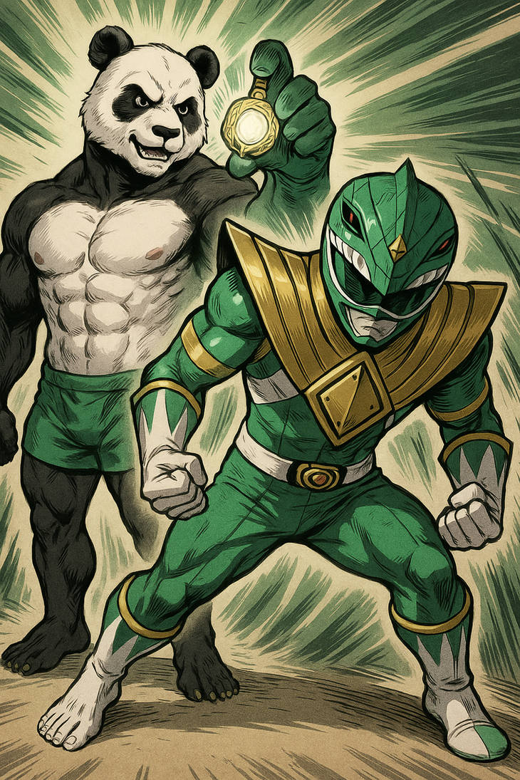 Panda Ranger Training Male Panda morph into Green Ranger by RSK000 by slammysupermunchie43 on ...