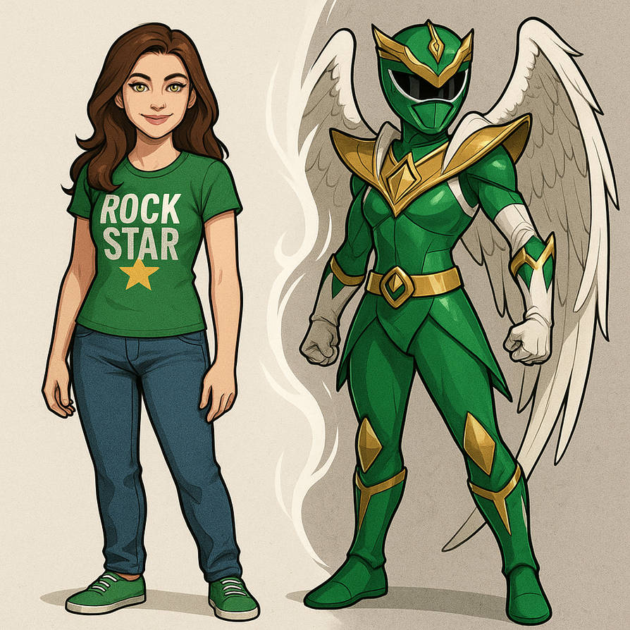 Every Girl Ranger Rockstar Girl morph into Green Ranger by RSK000 by slammysupermunchie43 ...
