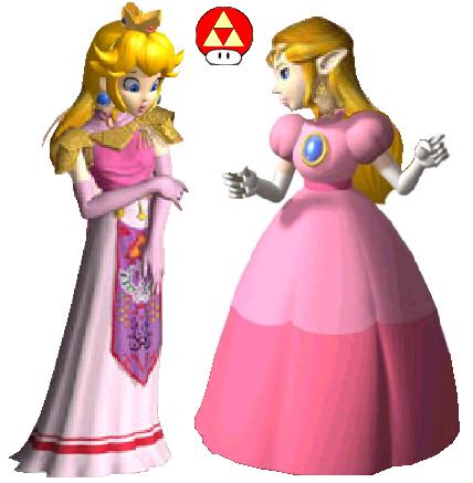 Peach and Zelda switch dresses