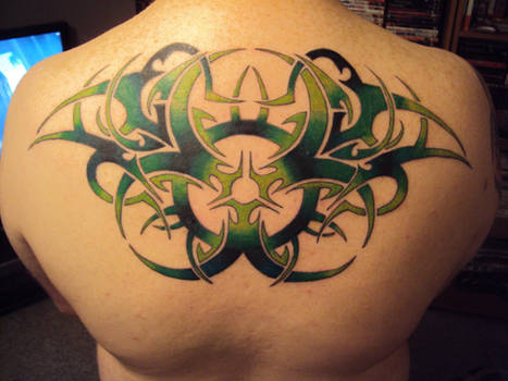 Tribal Biohazard Back Piece