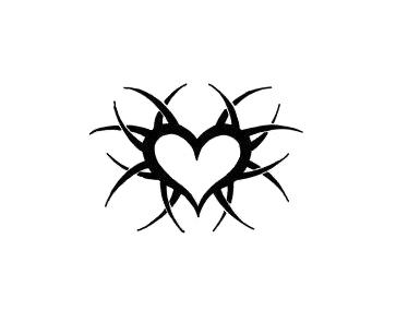 Tribal Heart Tattoo Design