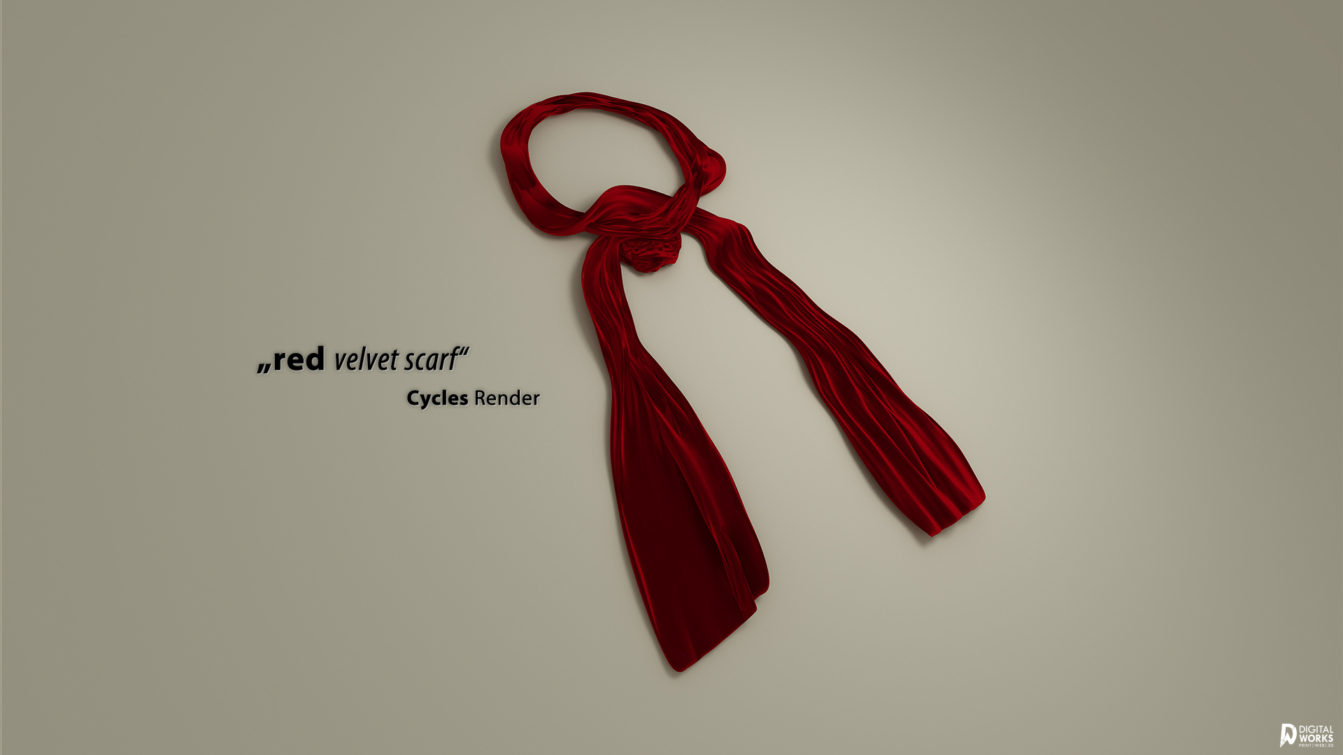 Red Velvet Scarf