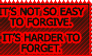 Forgive and Forget