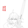 Saber Arturia Pendragon Lineart