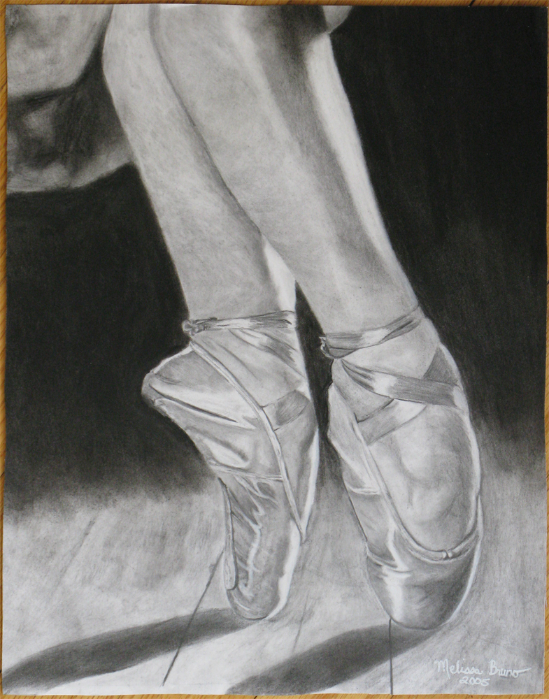 Pointe Shoes Drawing by Lissbirds on DeviantArt