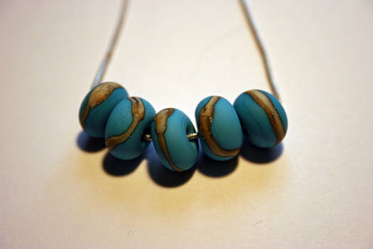 Etched Turquoise and Ivory