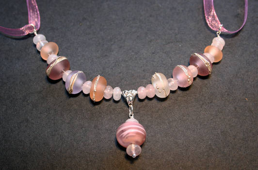 Pink Sea Glass Necklace