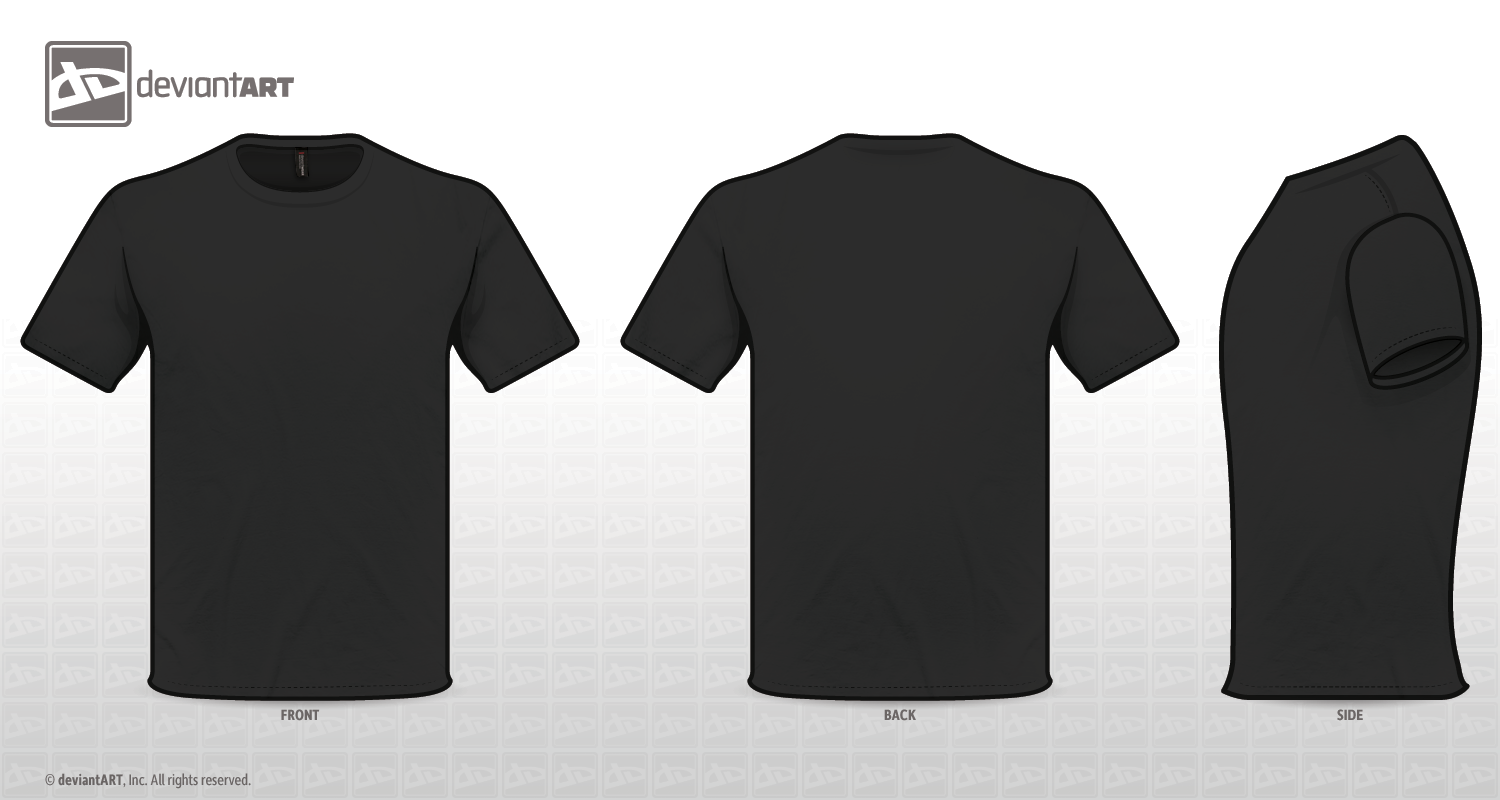 Black Tee Templates PNG