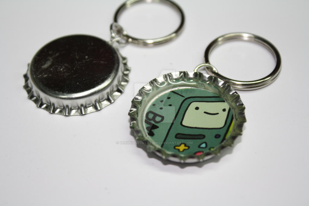 Beemo Adventure Time Bottle Cap Keychain